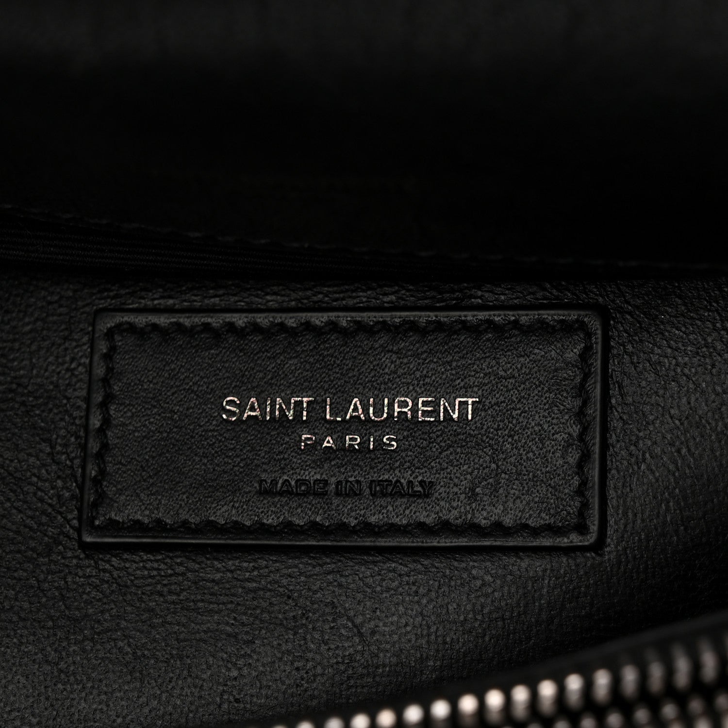 Sheepskin Matelasse Chevron Monogram Large College Satchel Black