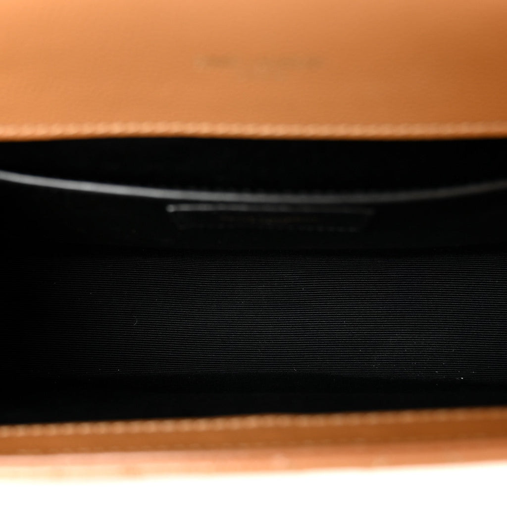 Grain De Poudre Textured Mixed Matelasse Medium Triquilt Monogram Satchel Dark Cork