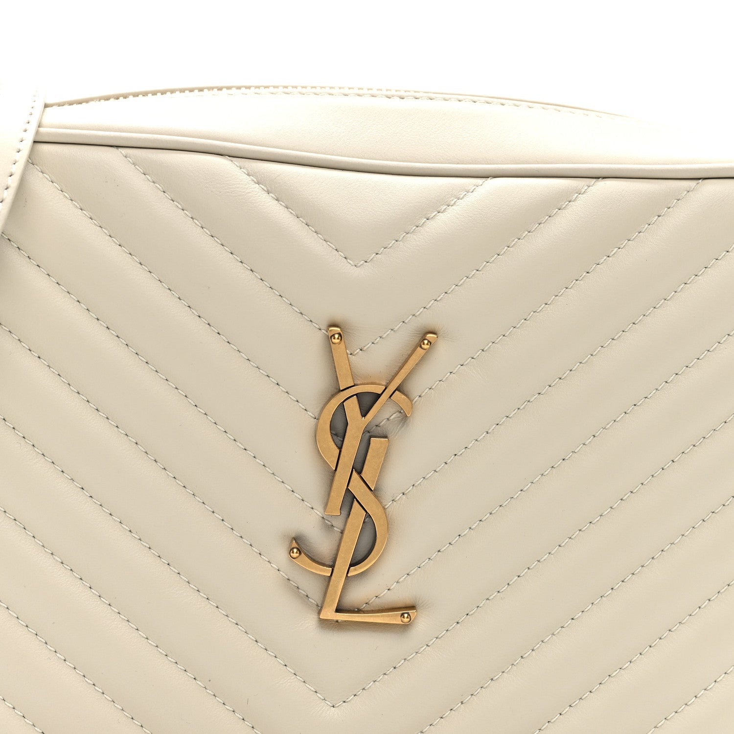 Calfskin Matelasse Monogram Lou Camera Bag Crema Soft