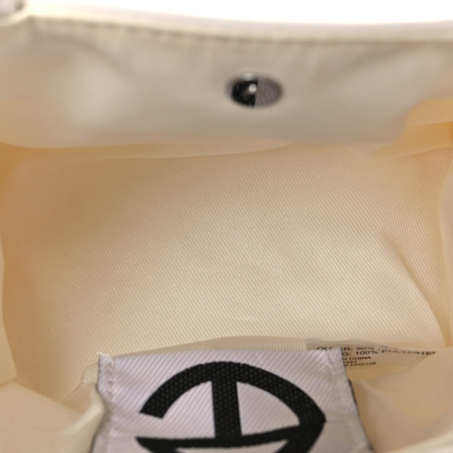 Vegan Leather Small Shopping Bag White