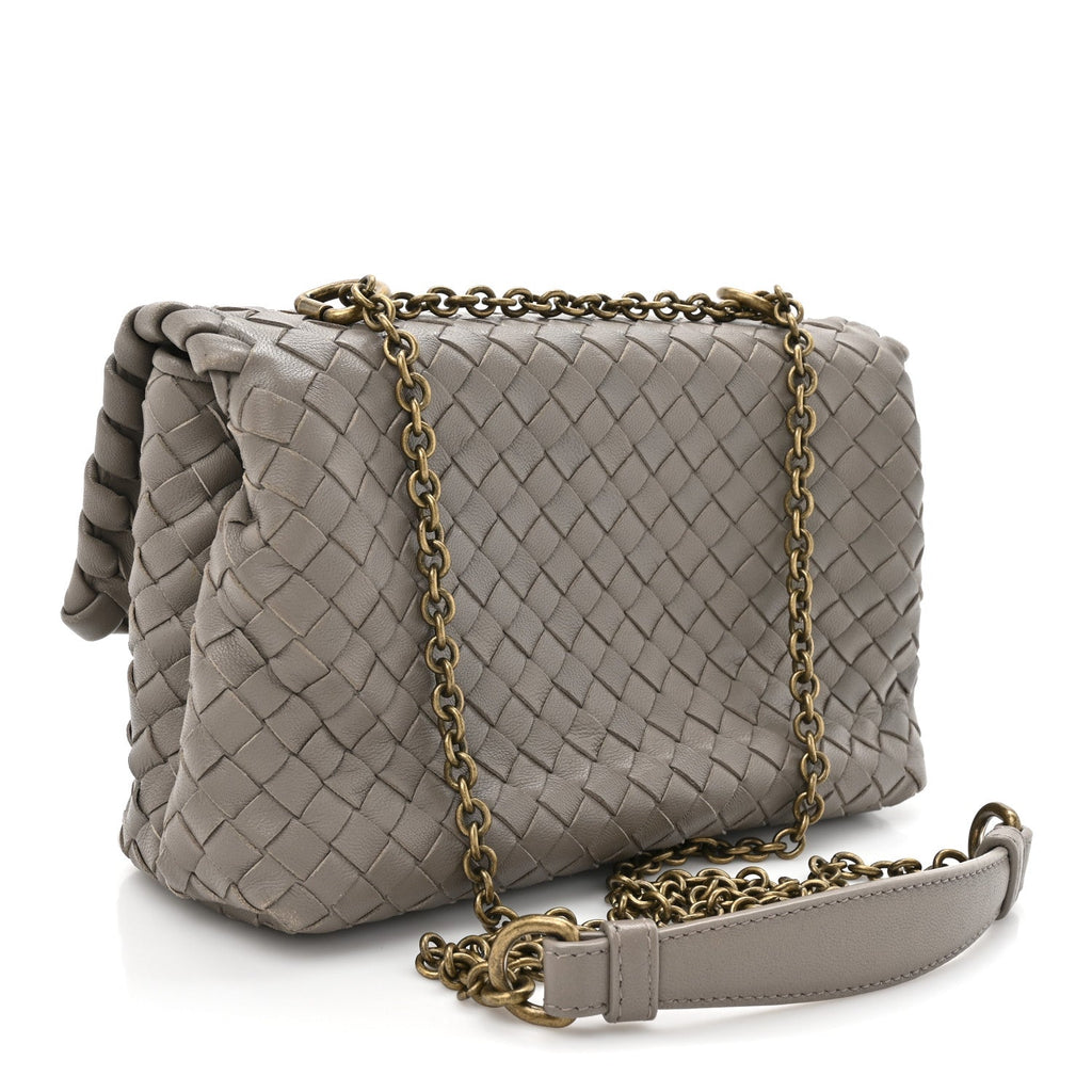 Nappa Intrecciato Baby Olimpia Shoulder Bag Shadow