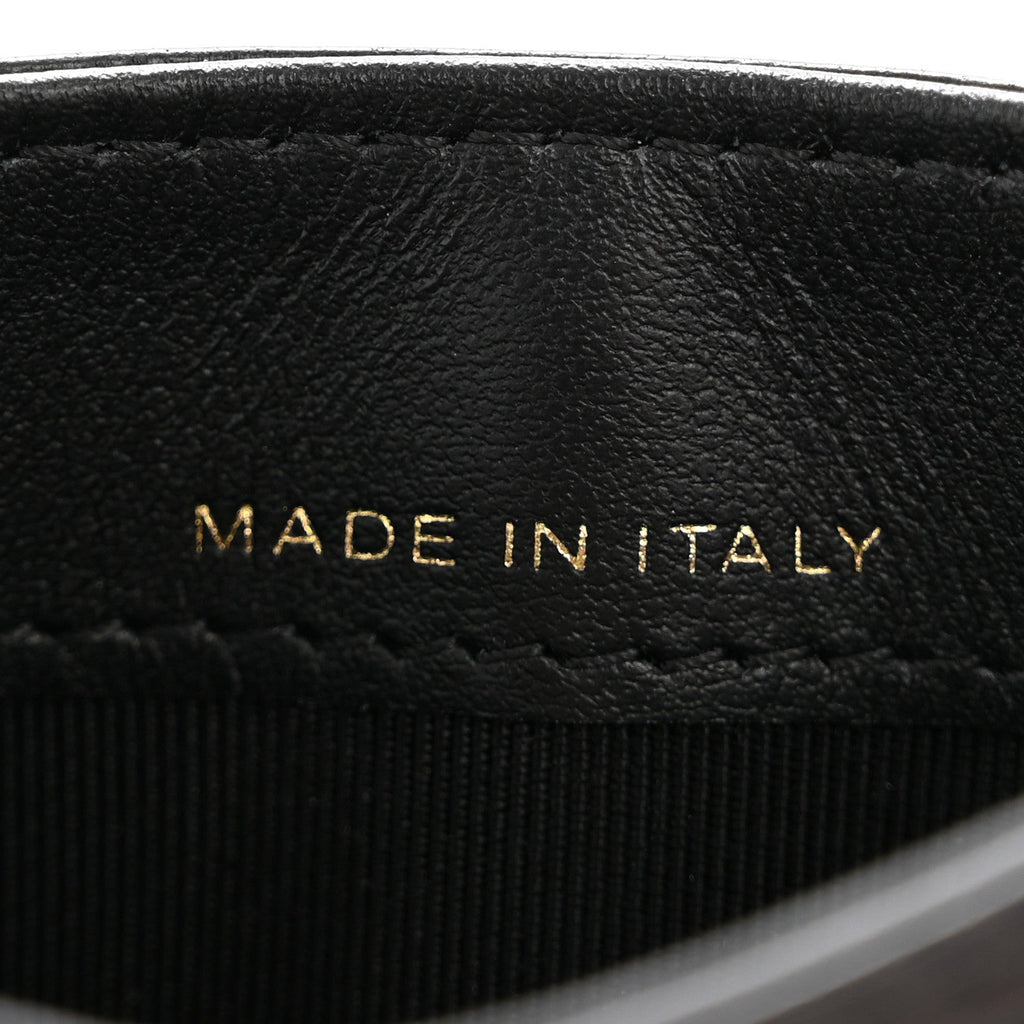 Lambskin Metallic Calfskin Crocodile Embossed 2.55 Reissue  Holder Black Gold