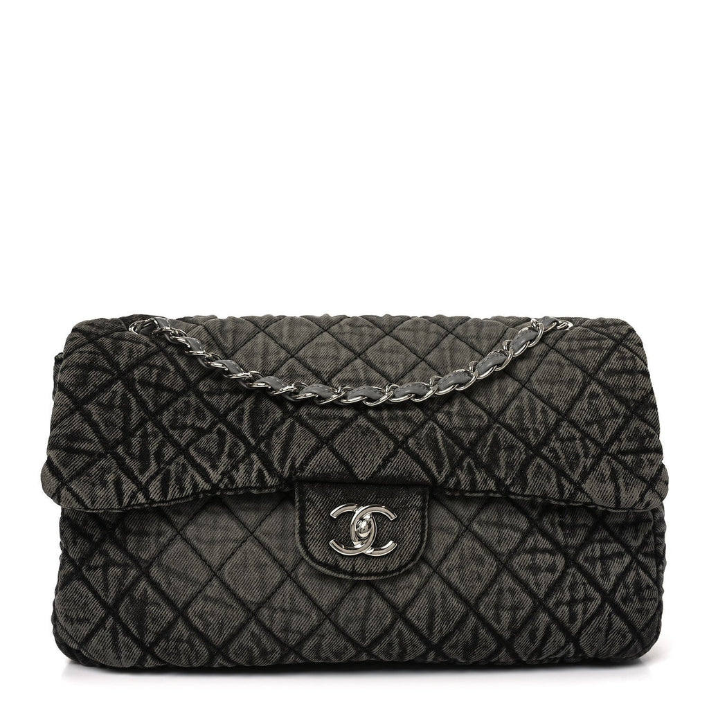 Denim Quilted Denimpression Flap Grey Black