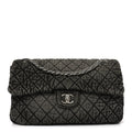 Denim Quilted Denimpression Flap Grey Black
