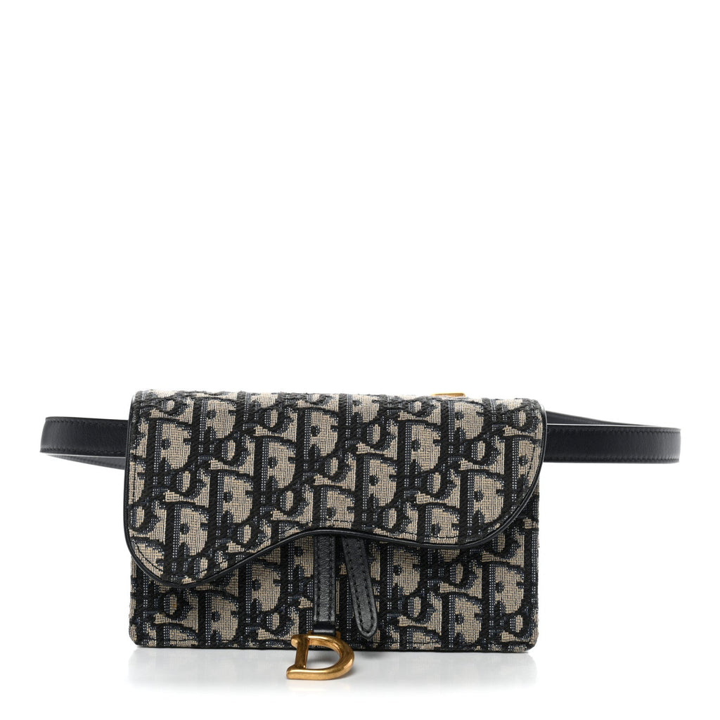 Oblique Saddle Belt Bag Blue
