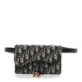 Oblique Saddle Belt Bag Blue
