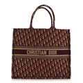 Oblique Large Book Tote Burgundy Multicolor