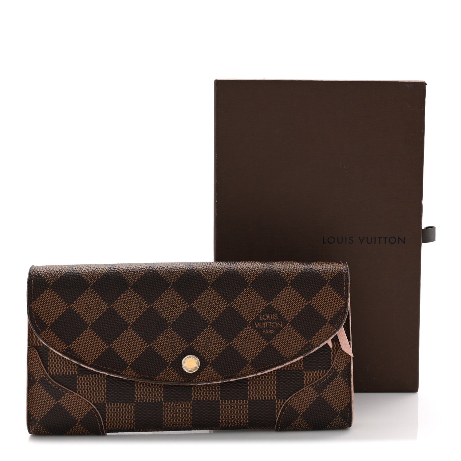 Damier Ebene Caissa Wallet Rose Ballerine