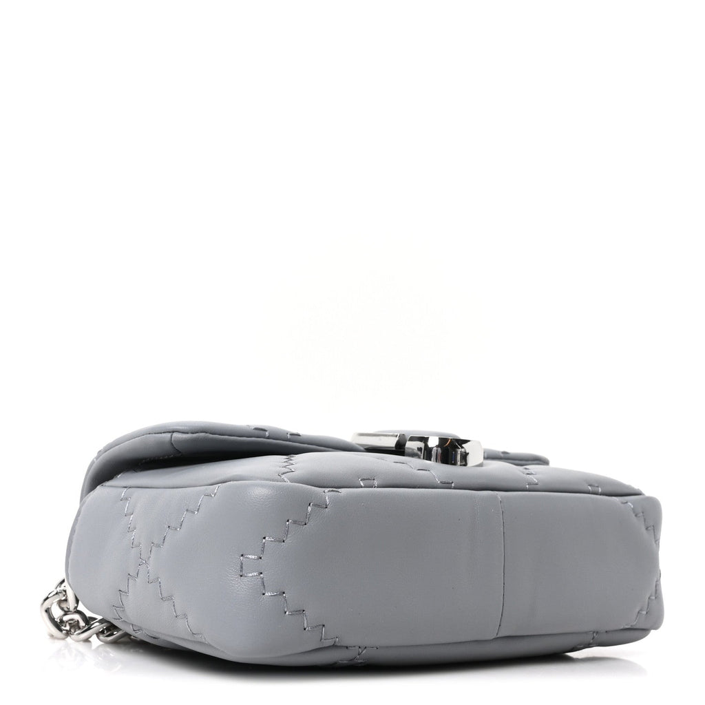Calfskin Quilted The J Marc Shoulder Bag Wolf Grey