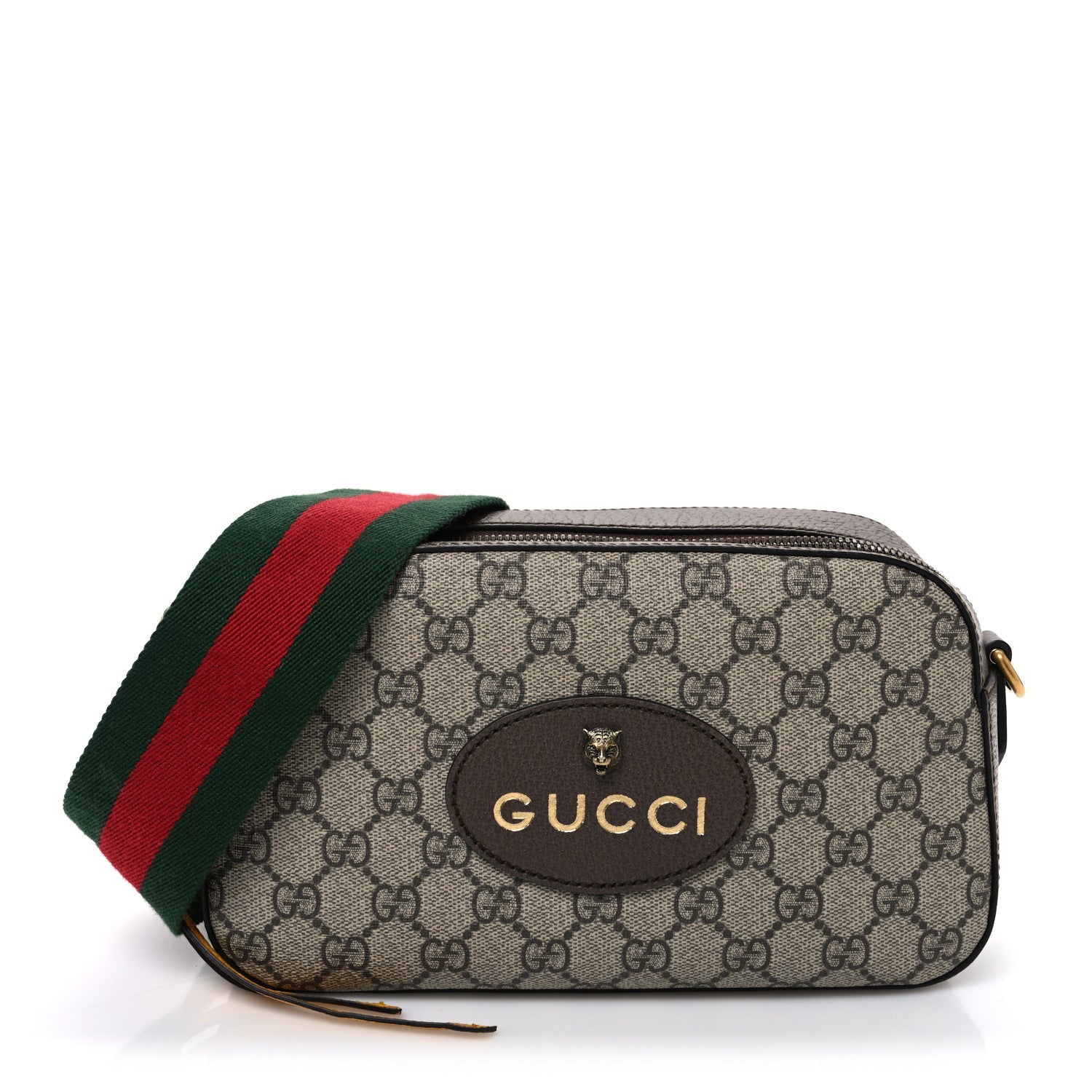 GG Supreme Monogram Web Neo Vintage Shoulder Bag Beige New Acero Crop
