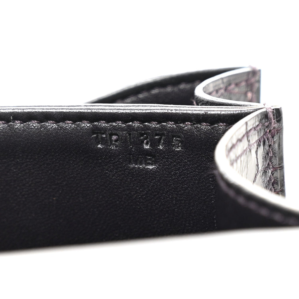 Shiny Alligator Enamel Constance 18 Prunoir Bleu Saint Cyr
