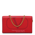 Calfskin Love Lab Go Logo Chain Pouch Rouge Pur