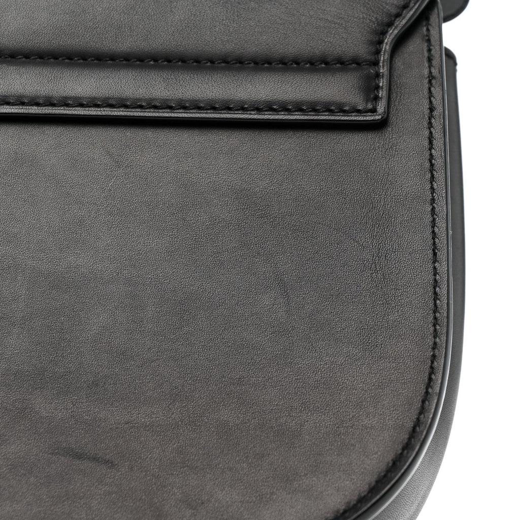 Smooth Calfskin Monogram Medium Kaia Satchel Black