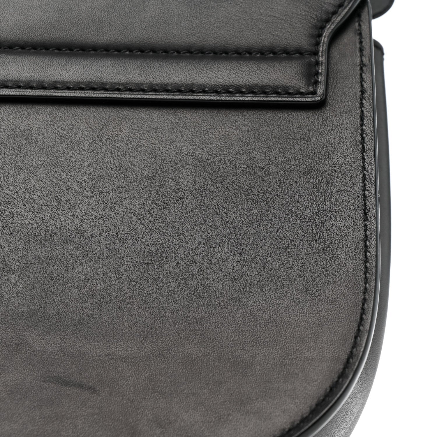 Smooth Calfskin Monogram Medium Kaia Satchel Black