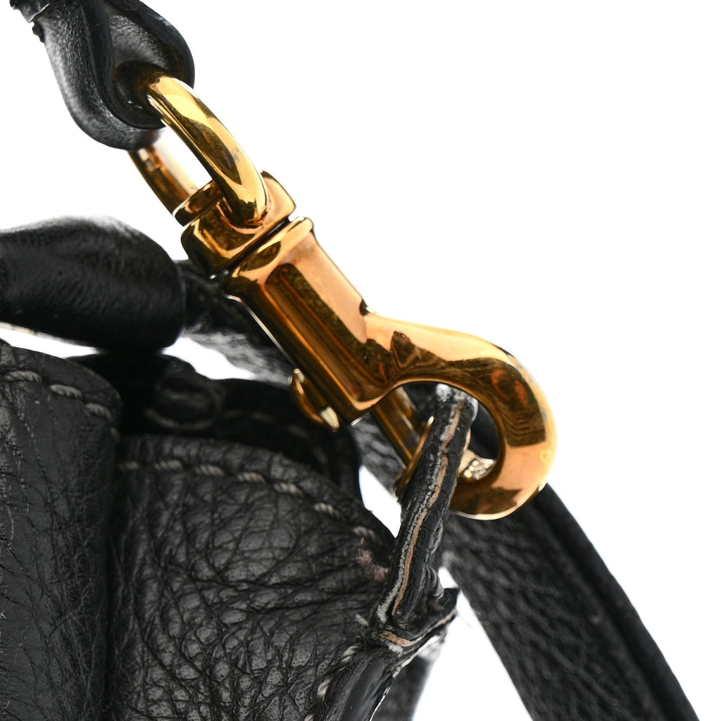 Calfskin Medium Marcie Satchel Black