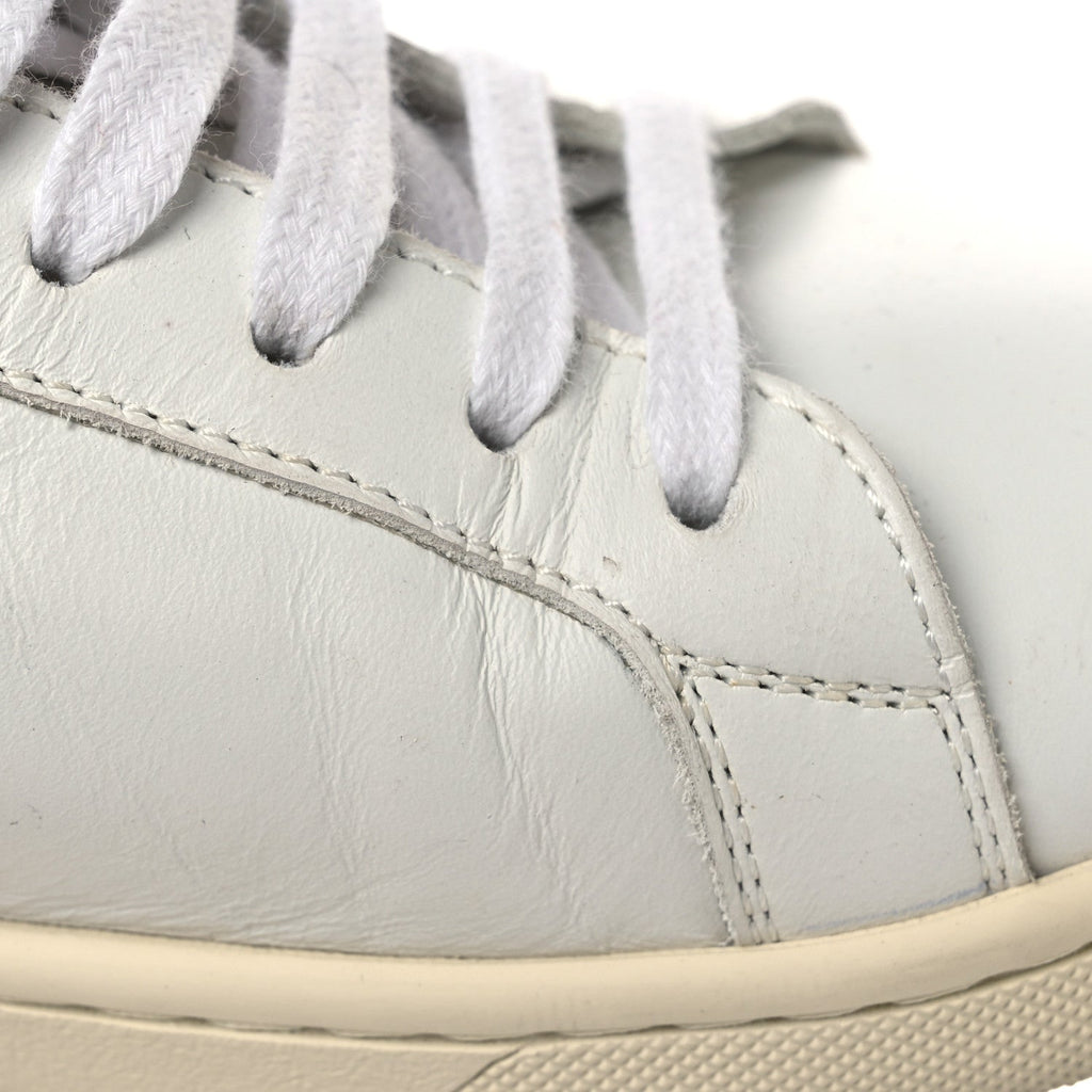 Calfskin Studded SL/08 Low Top Sneakers 37.5 White