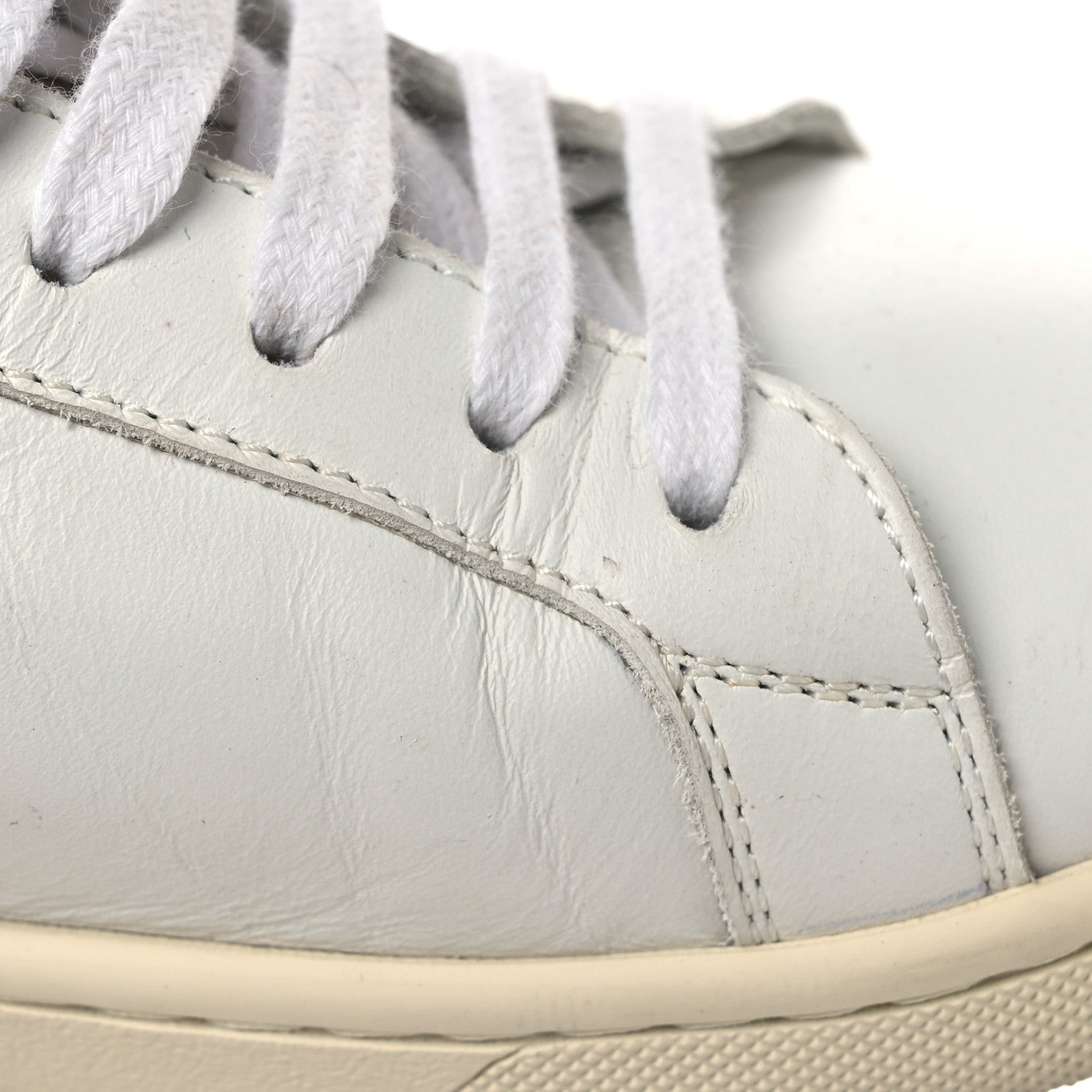 Calfskin Studded SL/08 Low Top Sneakers 37.5 White