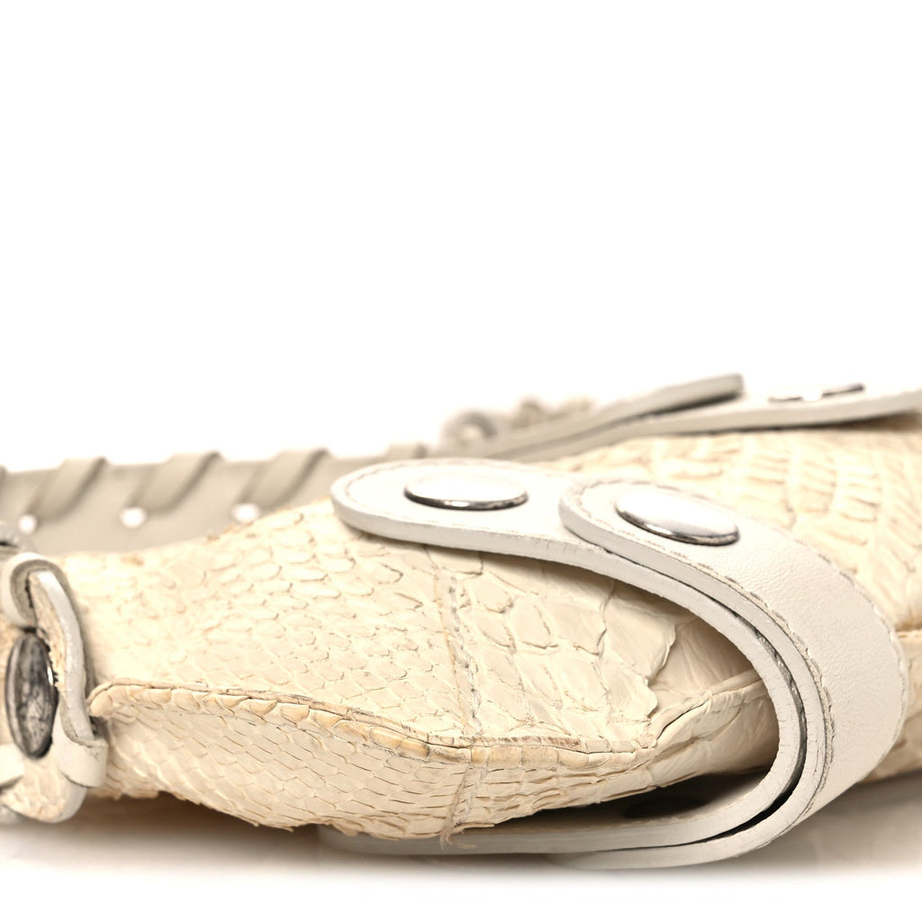 Snakeskin Silverado Mini Bag Ivory