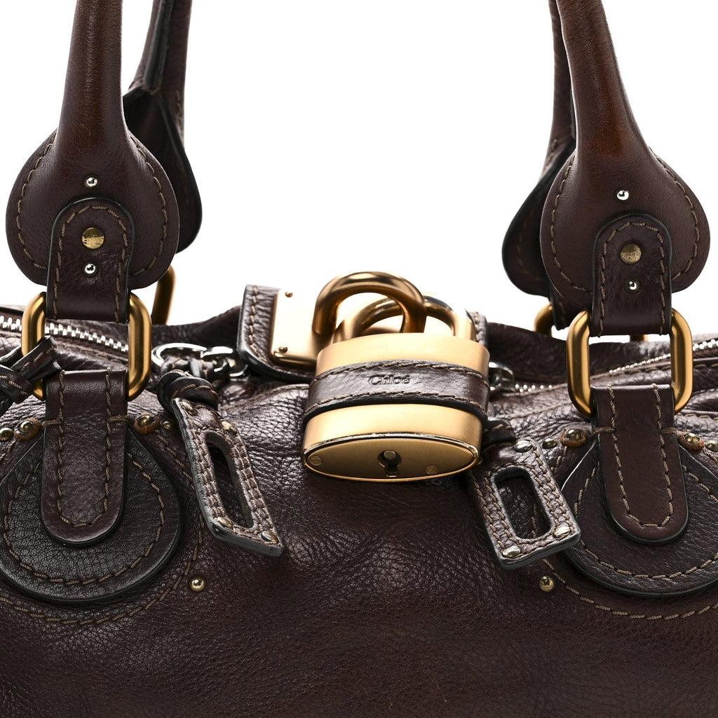Calfskin Medium Paddington Satchel Chocolate