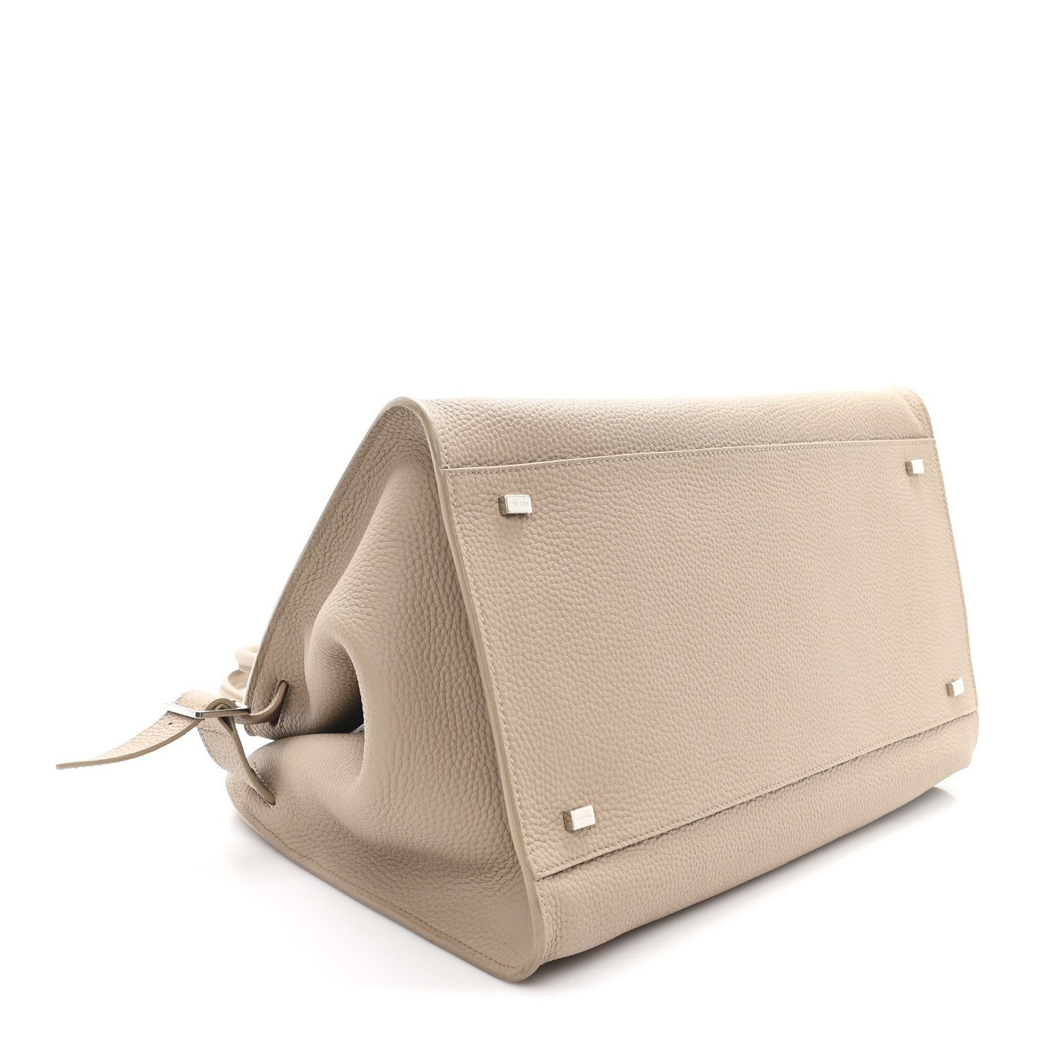 Matte Grained Calfskin Soft Margaux 15 Dark Taupe
