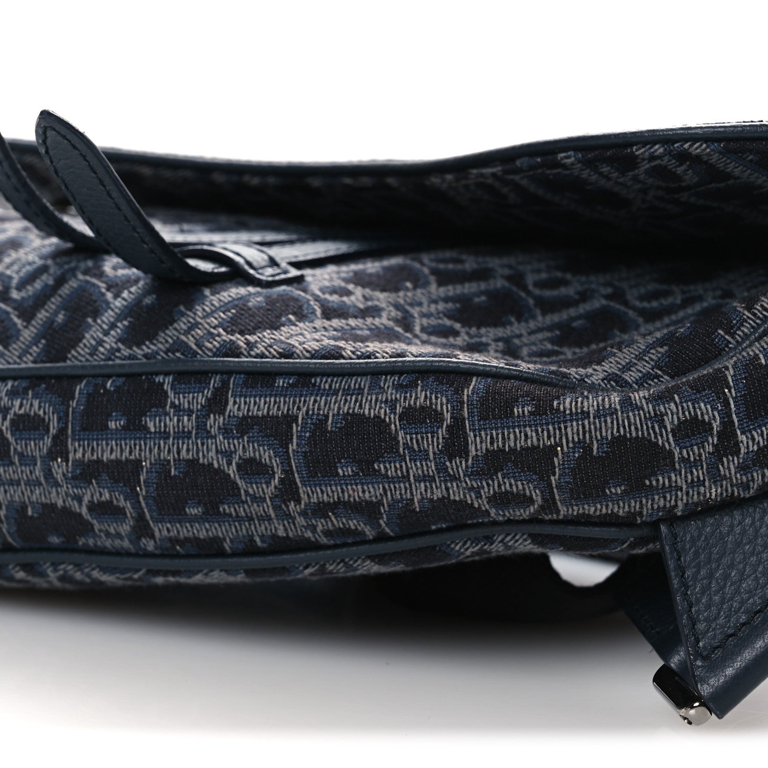 Oblique Mens Saddle Bag Black Blue