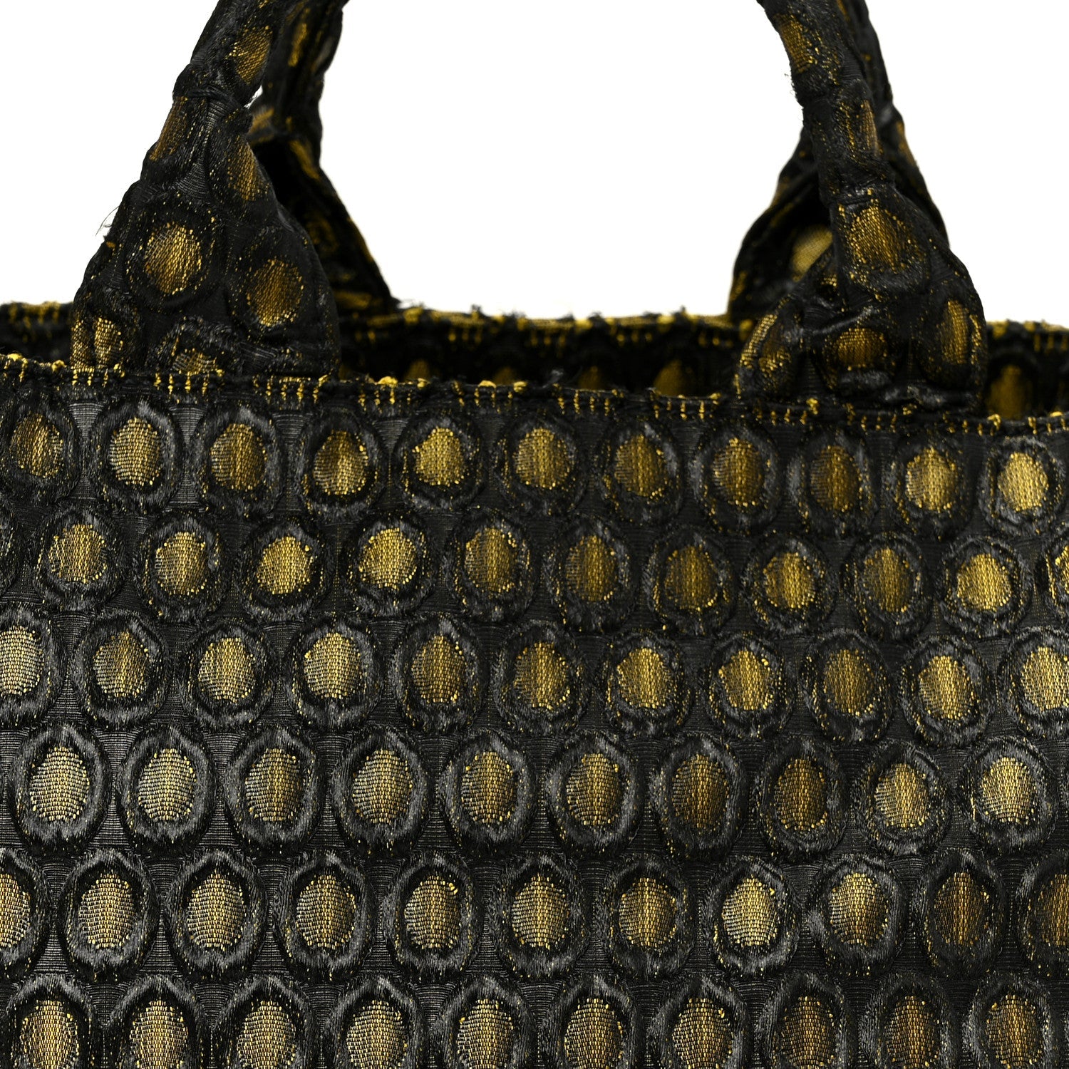 Tessuto Jacquard Canapa Tote Giallo