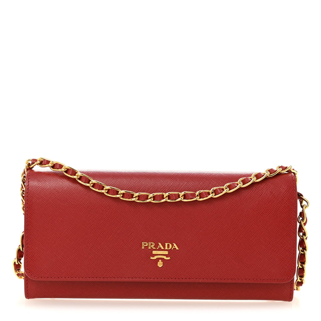 Saffiano Wallet on Chain Fuoco