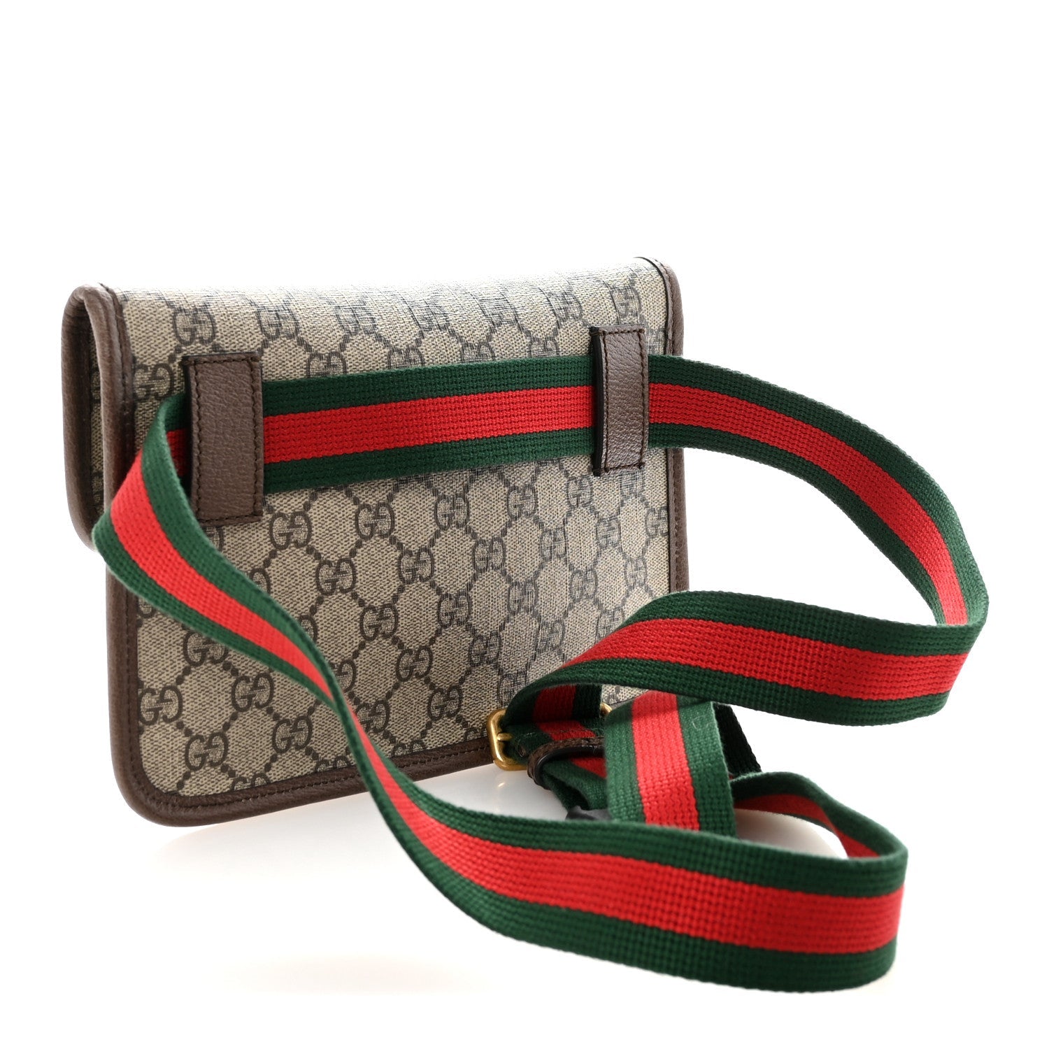 GG Supreme Monogram Neo Vintage Web Belt Bag Brown