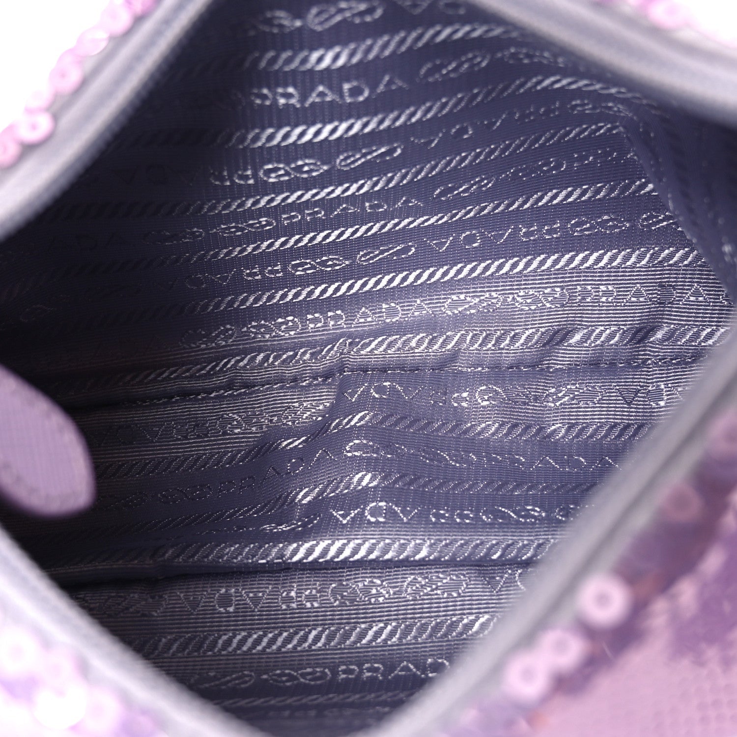 Paillettes Sequin Mini Re-Edition 2000 Bag Lilium Black