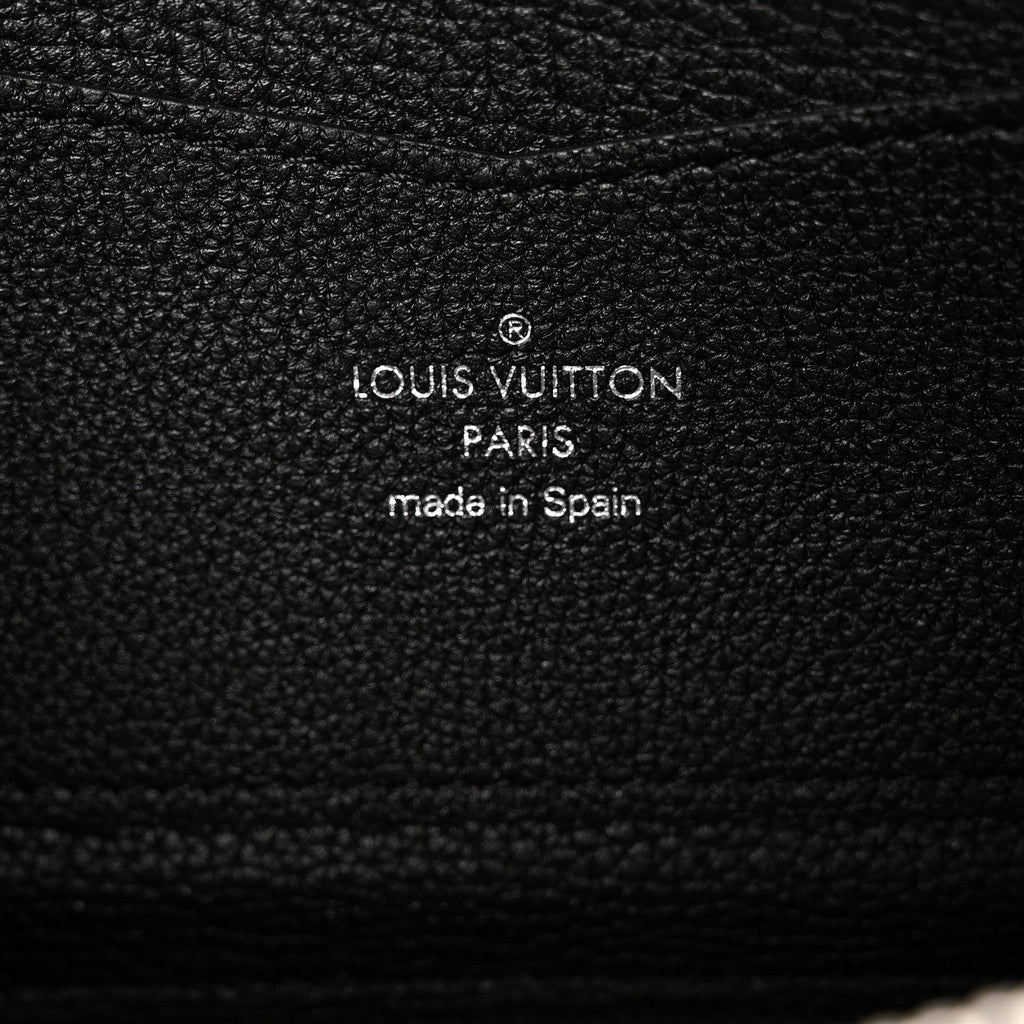 Calfskin Zippy Lockme Wallet Black