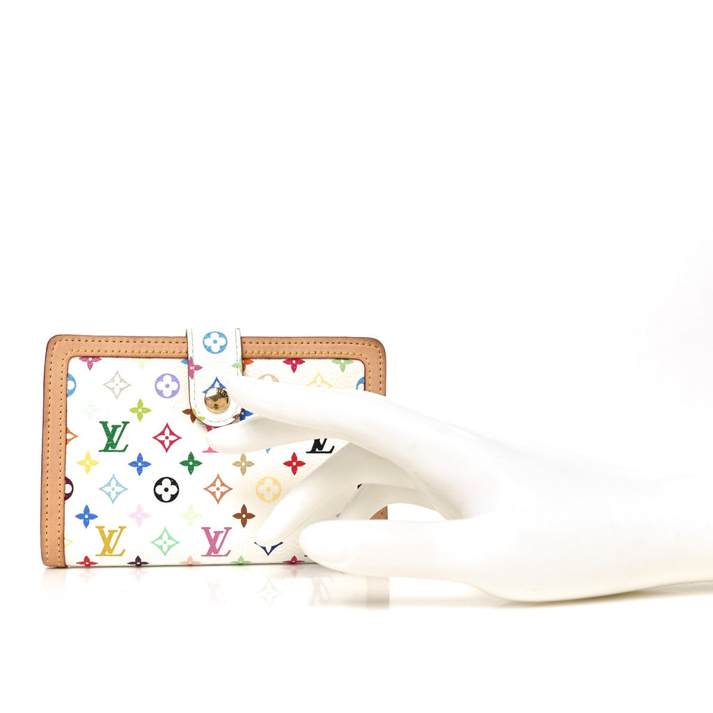 Monogram Multicolor French Purse Wallet White