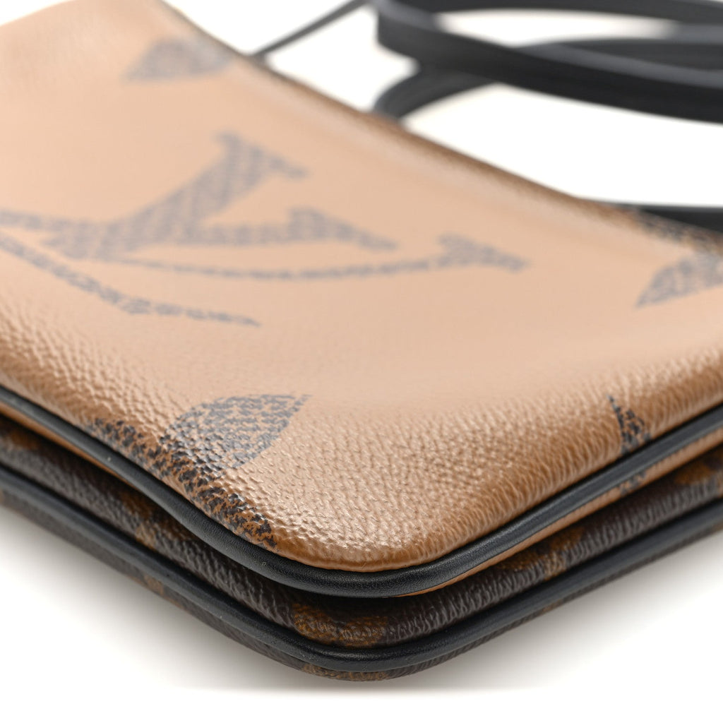 Reverse Monogram Giant Double Zip Pochette