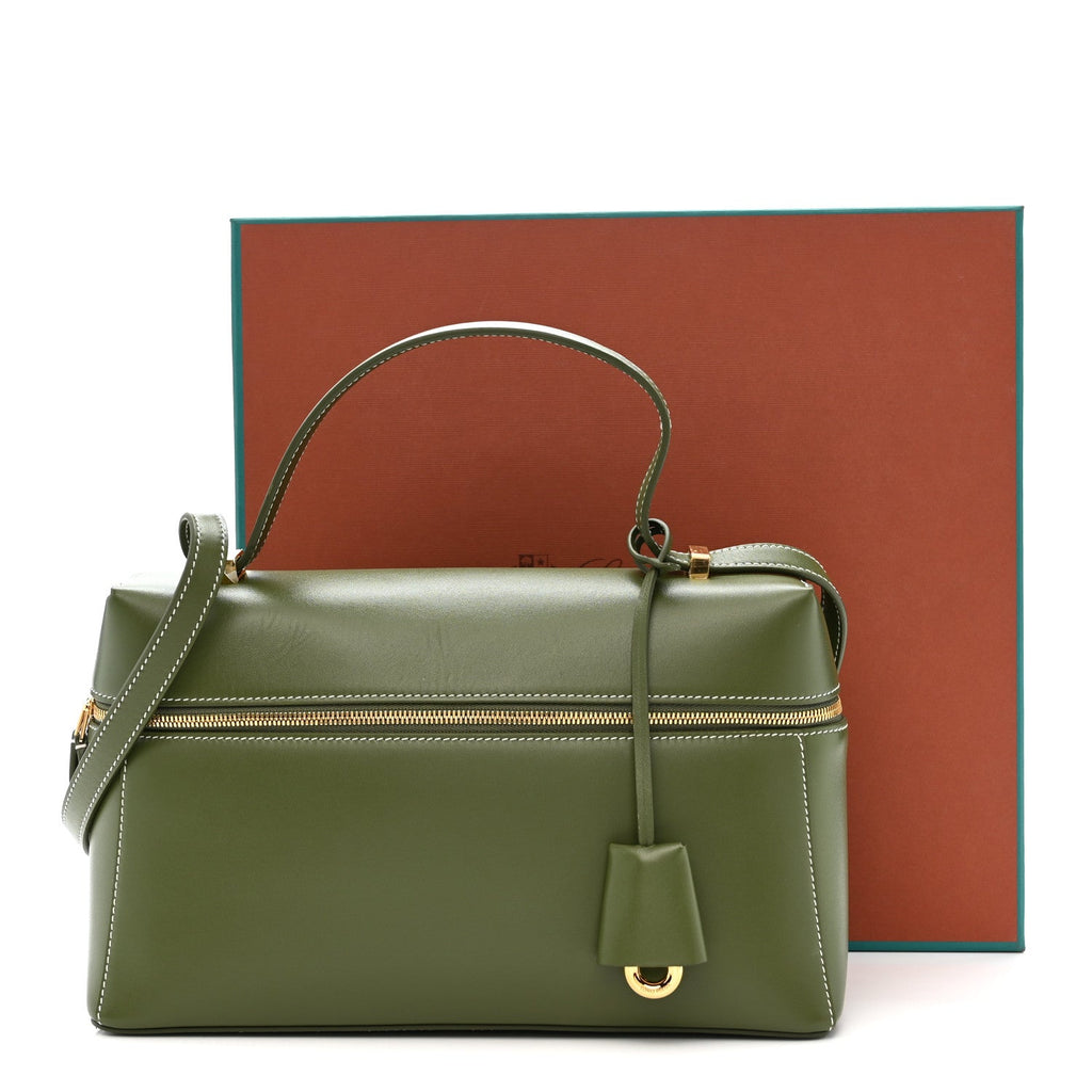 Saddle Calfskin Extra Bag L27 Dark Lichen