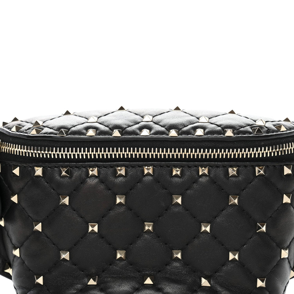 Nappa Rockstud Spike Belt Bag 85 Black