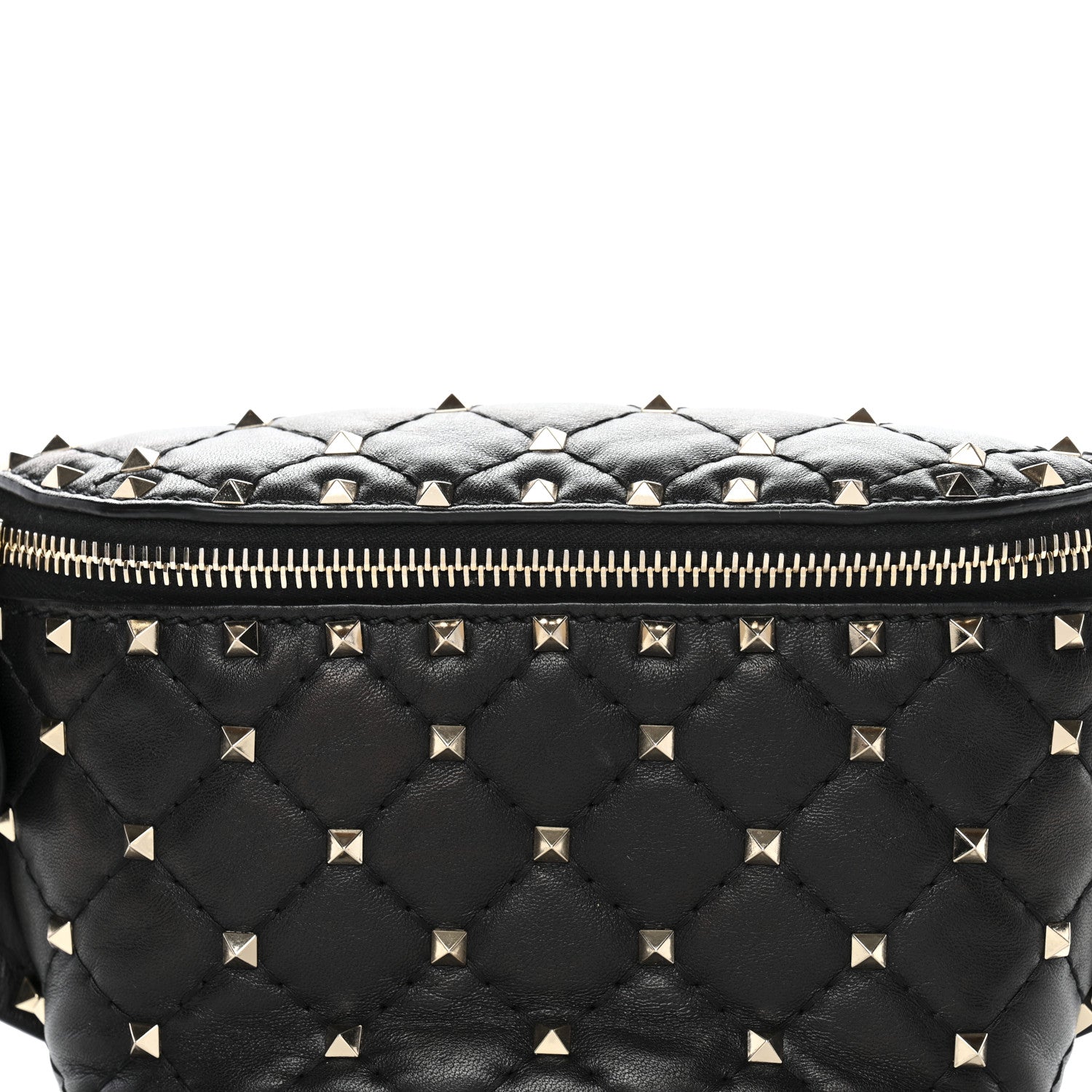 Nappa Rockstud Spike Belt Bag 85 Black