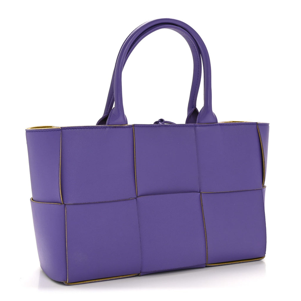 Nappa Maxi Intrecciato Small Arco Tote Purple