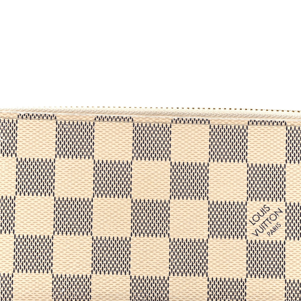 Damier Azur Clemence Wallet Rose Ballerine