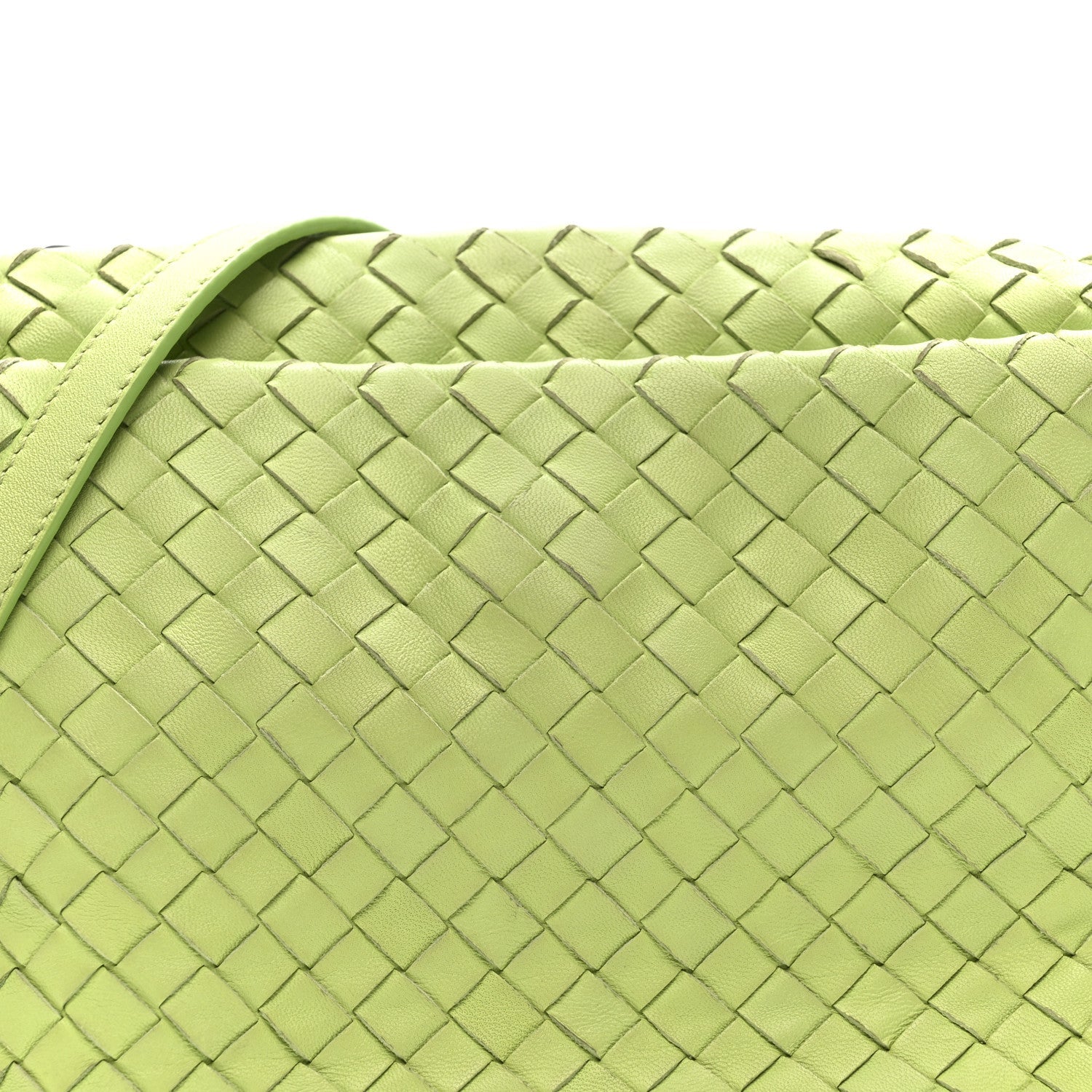 Nappa Intrecciato Small Camera Bag Acid Kiwi