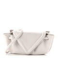 Lambskin Small Beak Triangle Flap Shoulder Bag Chalk