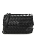 Nappa Intrecciato Large Olimpia Bag Black