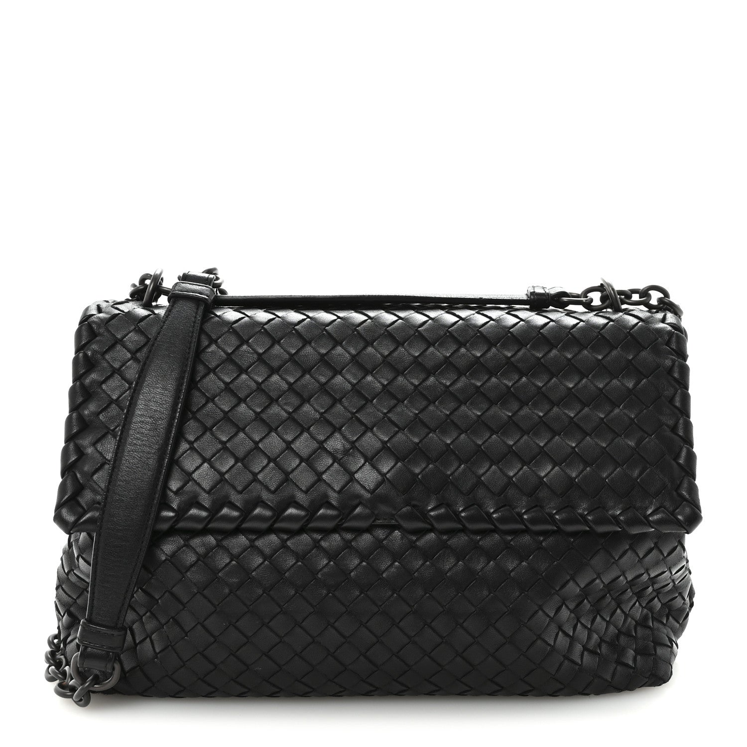Nappa Intrecciato Large Olimpia Bag Black