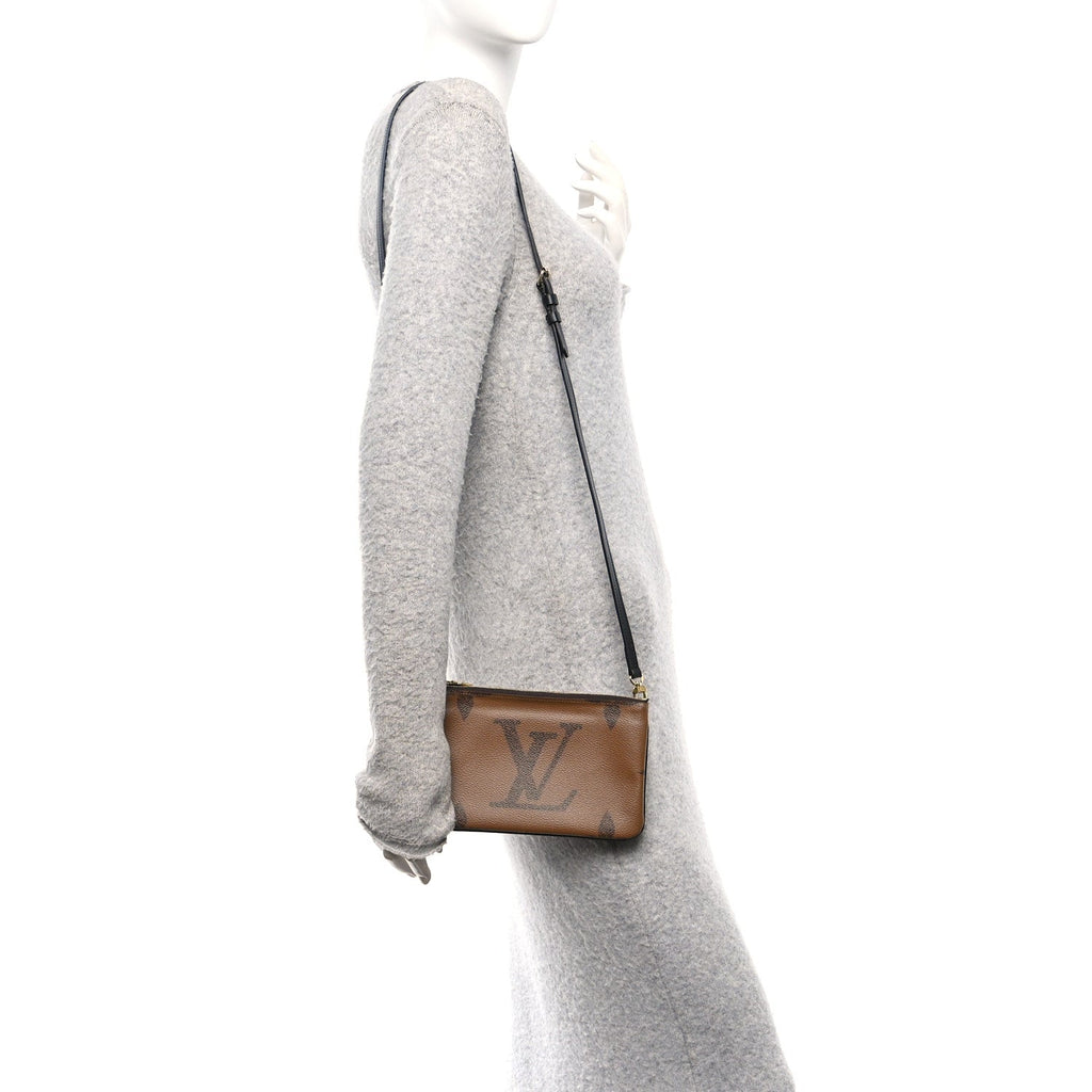 Reverse Monogram Giant Double Zip Pochette