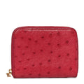 Ostrich Zippy Coin Purse Magenta