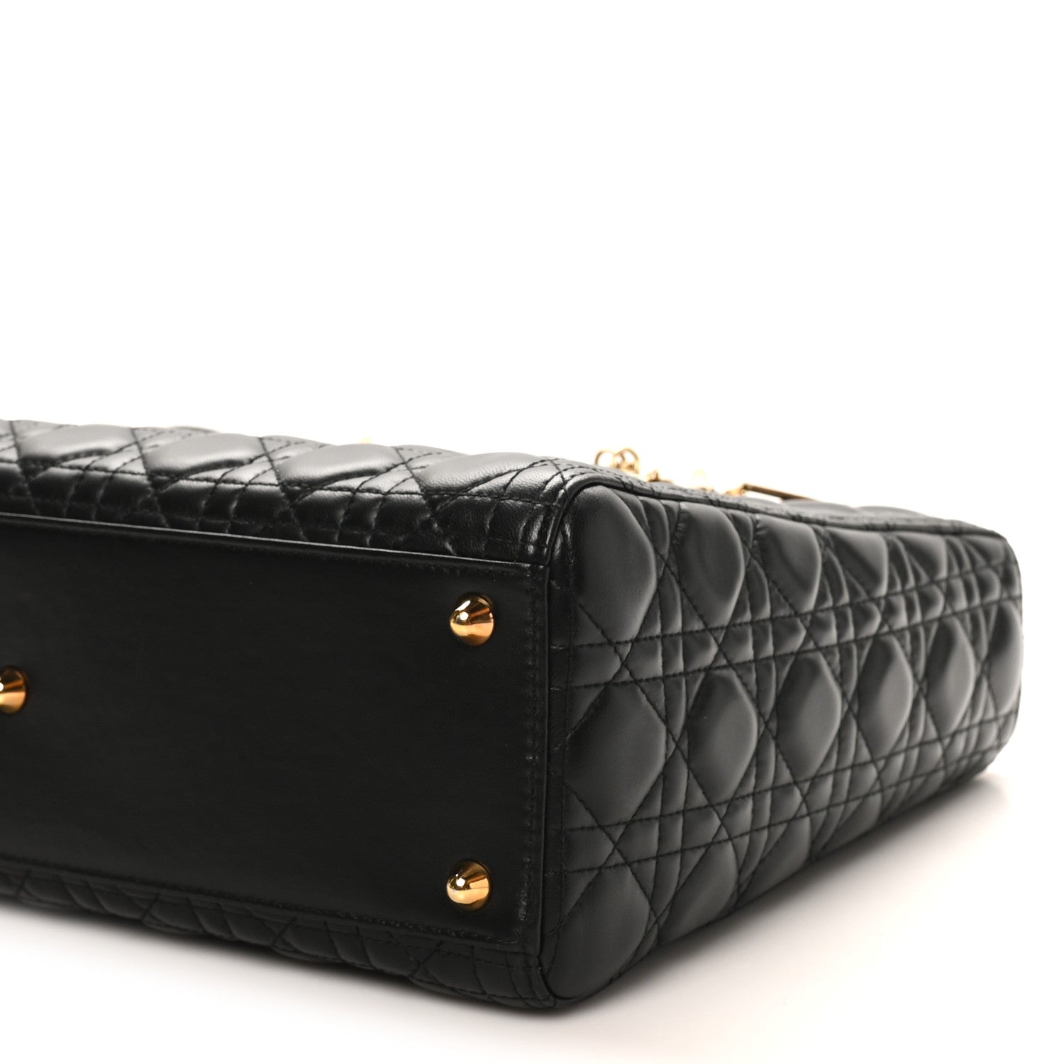 Lambskin Cannage Large Lady Dior Black