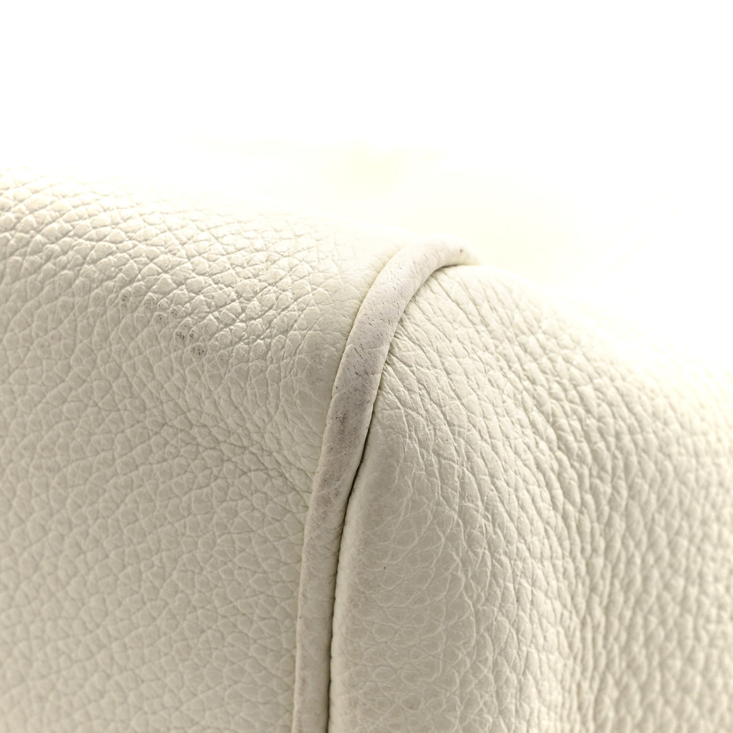 Calfskin Cuir Small Triomphe Cabas Drawstring White