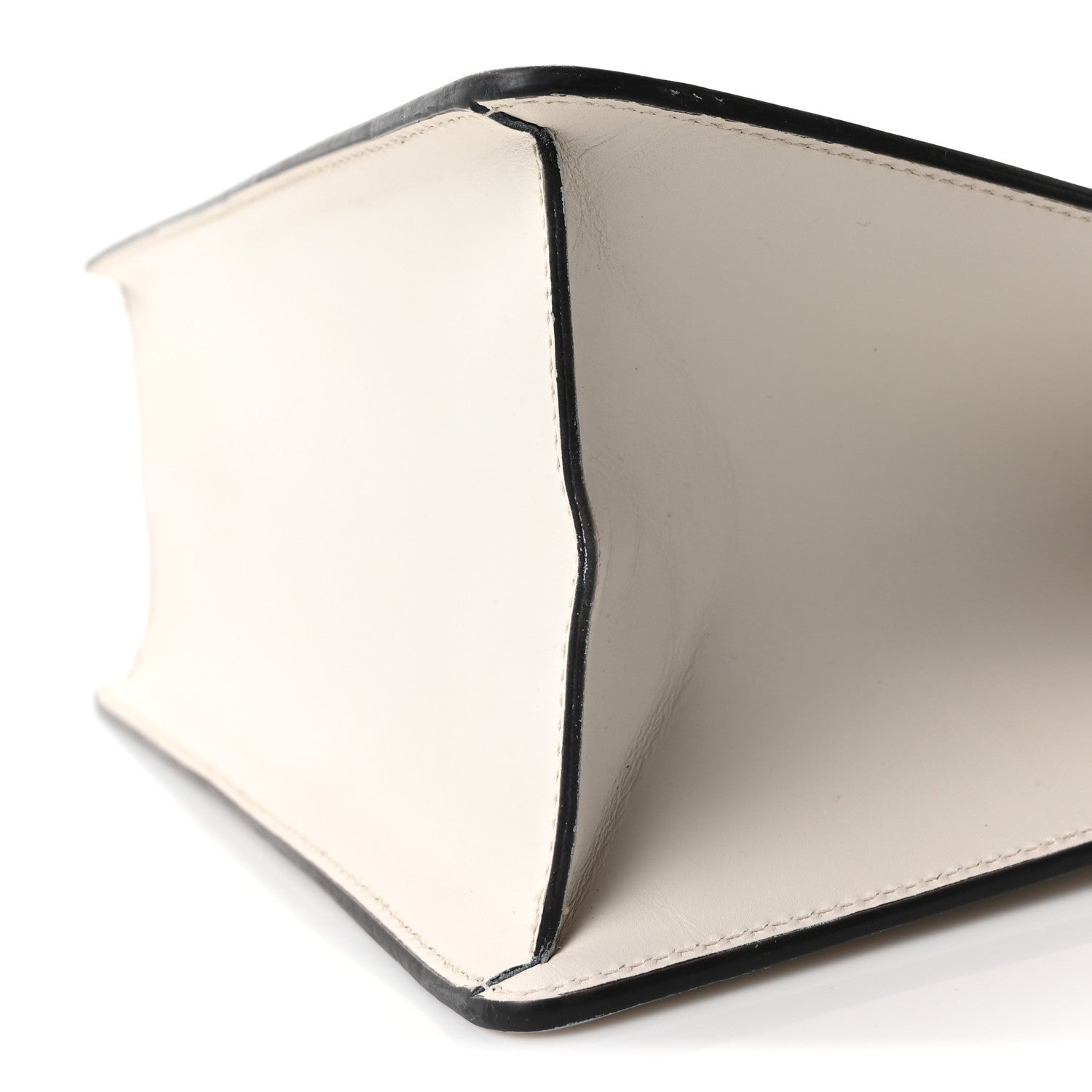 Calfskin Web Medium Sylvie Top Handle Bag White