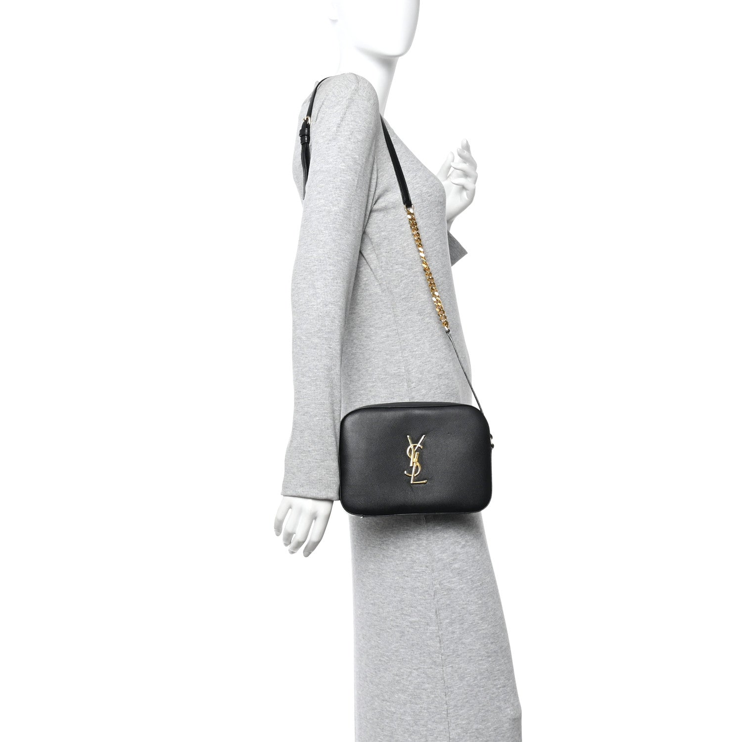 Grain De Poudre Medium Classic Monogram Camera Bag Black