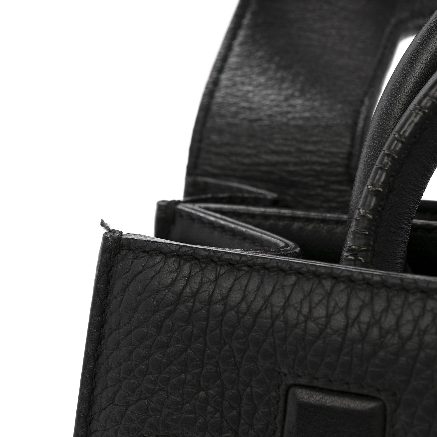 Grained Calfskin Mini Diorever Flap Black