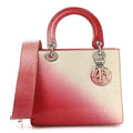 Snakeskin Ombre Medium Lady Dior Red White