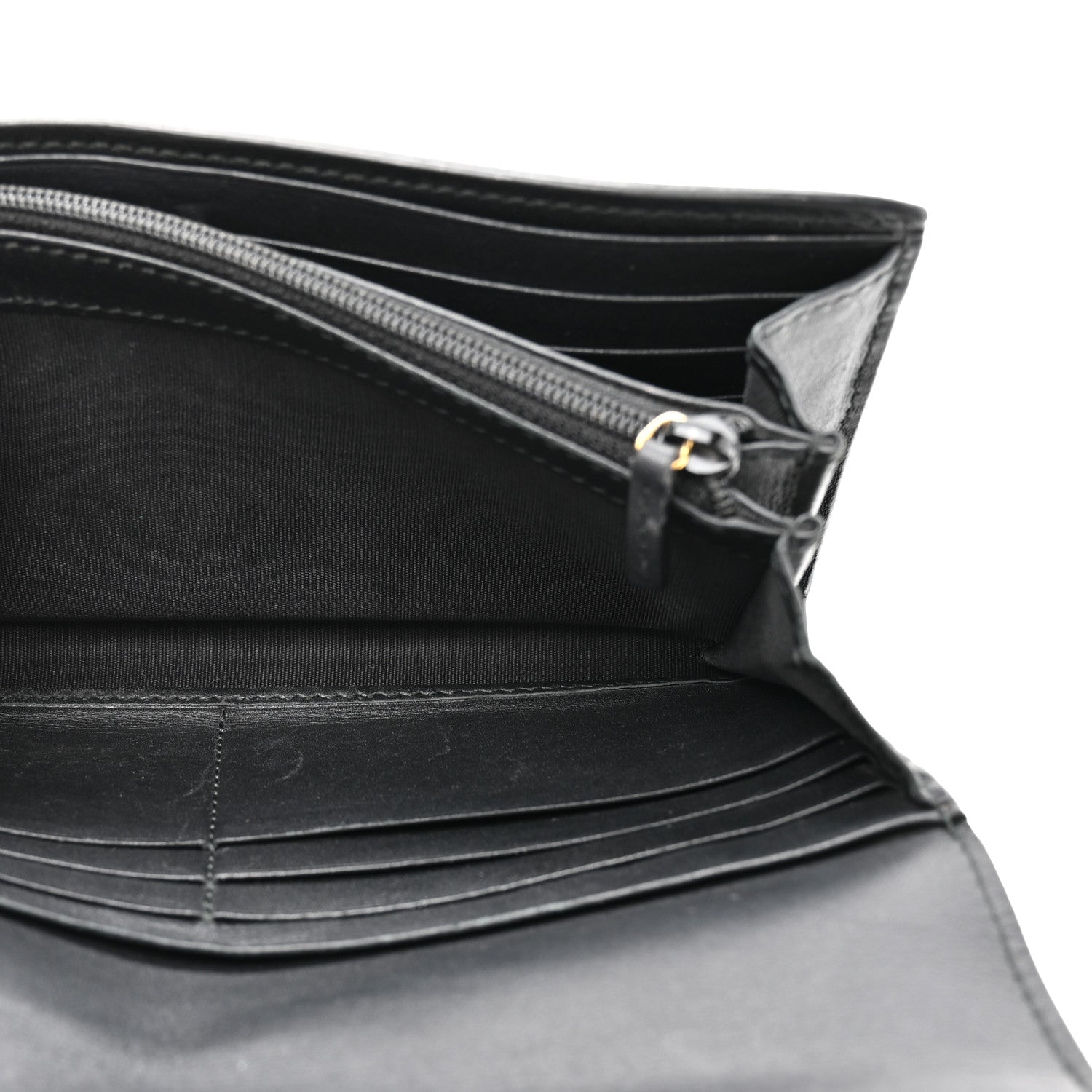 Calfskin Sylvie Continental Wallet Black